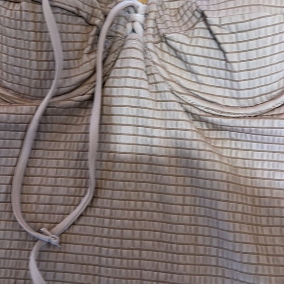 NWT TIME AND TRU UNDERWIRED SMOCKED LACE UP FRONT BOW ONE PIECE SWIMSUIT SIZE S - Picture 11 of 12